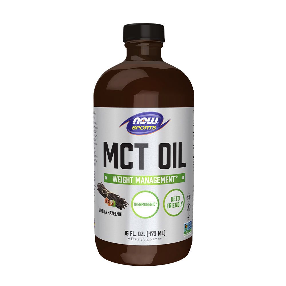NOW - MCT OLAJ - VANÍLIÁS MOGYORÓ - 473 ML