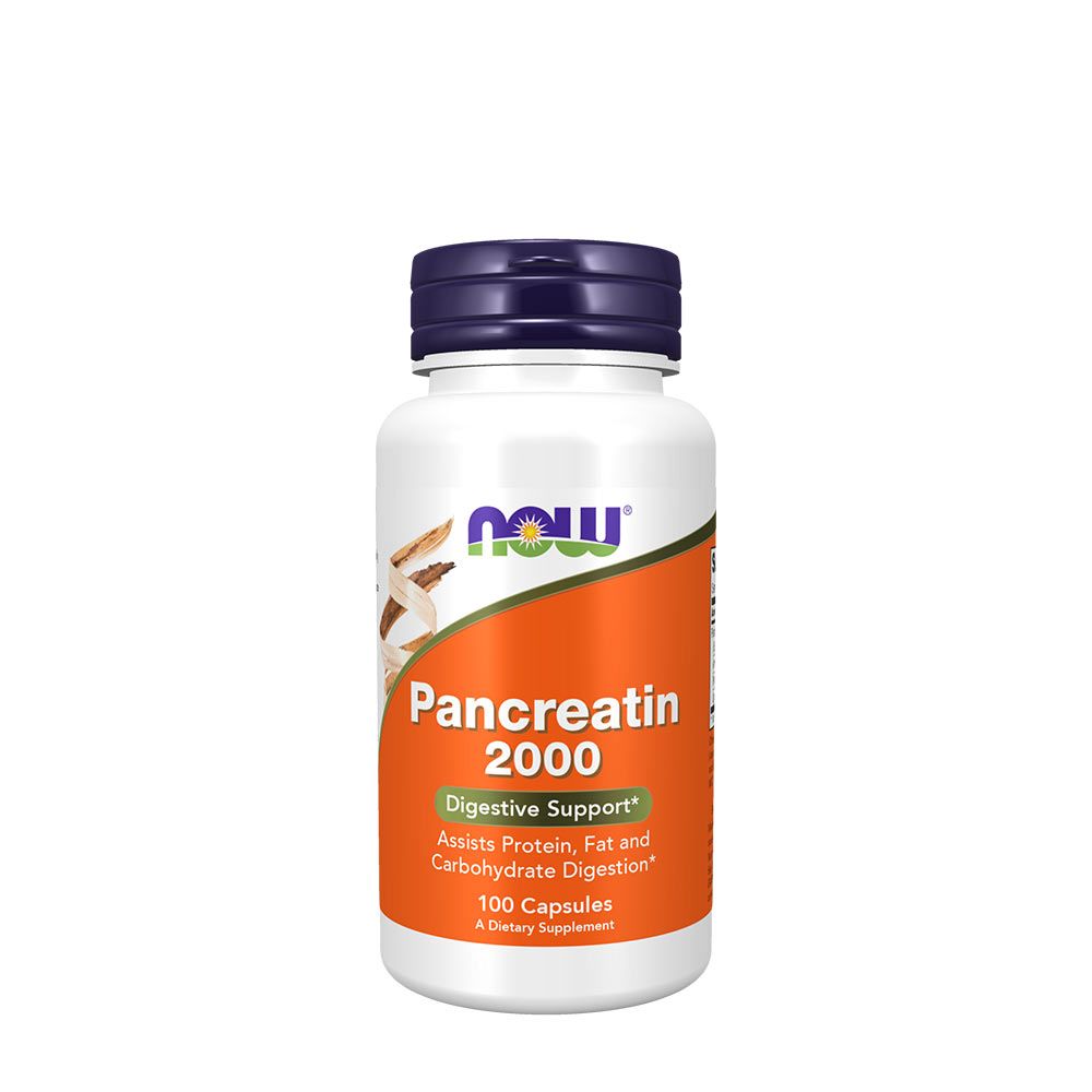 NOW - PANCREATIN 2000 - HASNYÁLMIRIGY ENZIMEK - 100 KAPSZULA