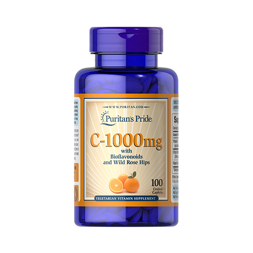 PURITANS PRIDE - VITAMIN C-1000 MG WITH BIOFLAVONOIDS & ROSE HIPS - 100 KAPSZULA