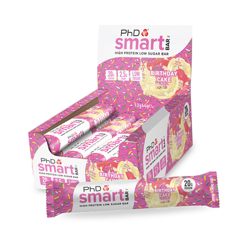 PHD NUTRITION - SMART BAR - 12X64 G - BIRTHDAY CAKE/SZÜLETÉSNAPI TORTA