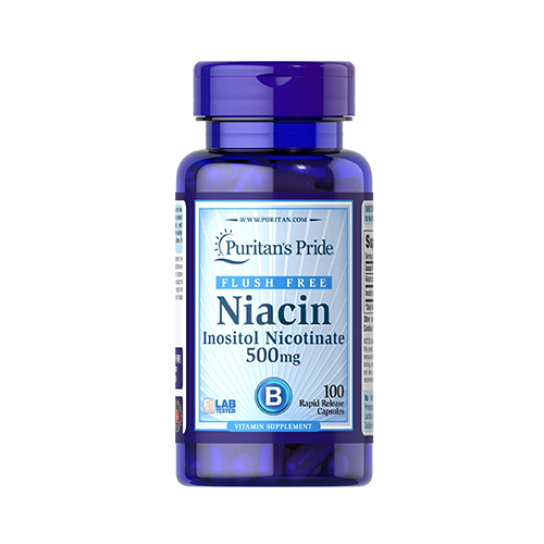 PURITANS PRIDE - FLUSH FREE NIACIN 500 MG - 100 KAPSZULA