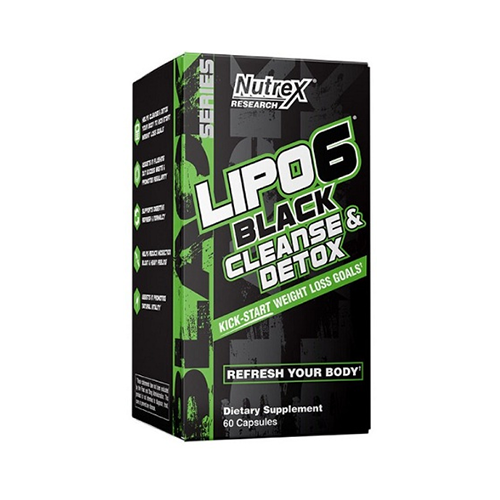 NUTREX - LIPO-6 BLACK CLEANSE & DETOX - TERMÉSZETES HATÓANYAGÚ ZSÍRÉGETŐ - 60 KAPSZULA