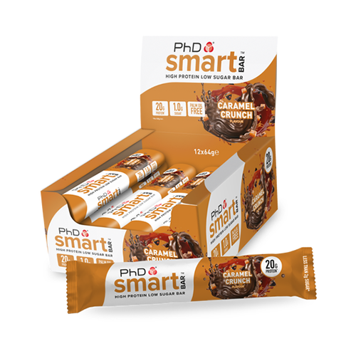 PHD NUTRITION - SMART BAR - 12X64 G - CARAMEL CRUNCH/KARAMELL