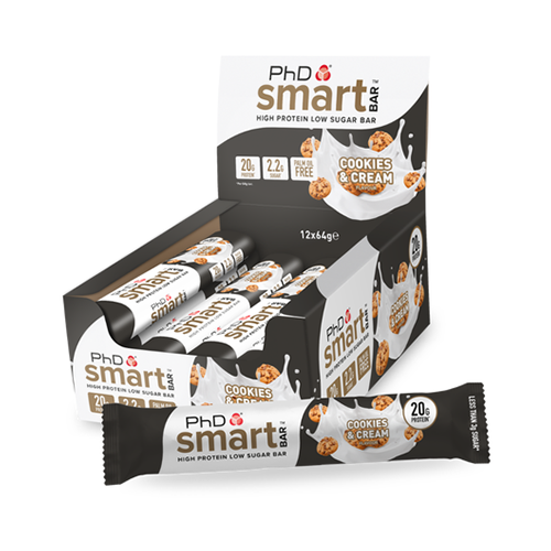 PHD NUTRITION - SMART BAR - 12X64 G - COOKIES & CREAM/SÜTIKRÉM