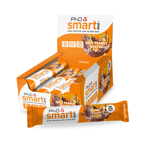 PHD NUTRITION - SMART BAR - 12X64 G - CHOCOLATE PEANUT BUTTER/CSOKOLÁDÉS MOGYORÓVAJ