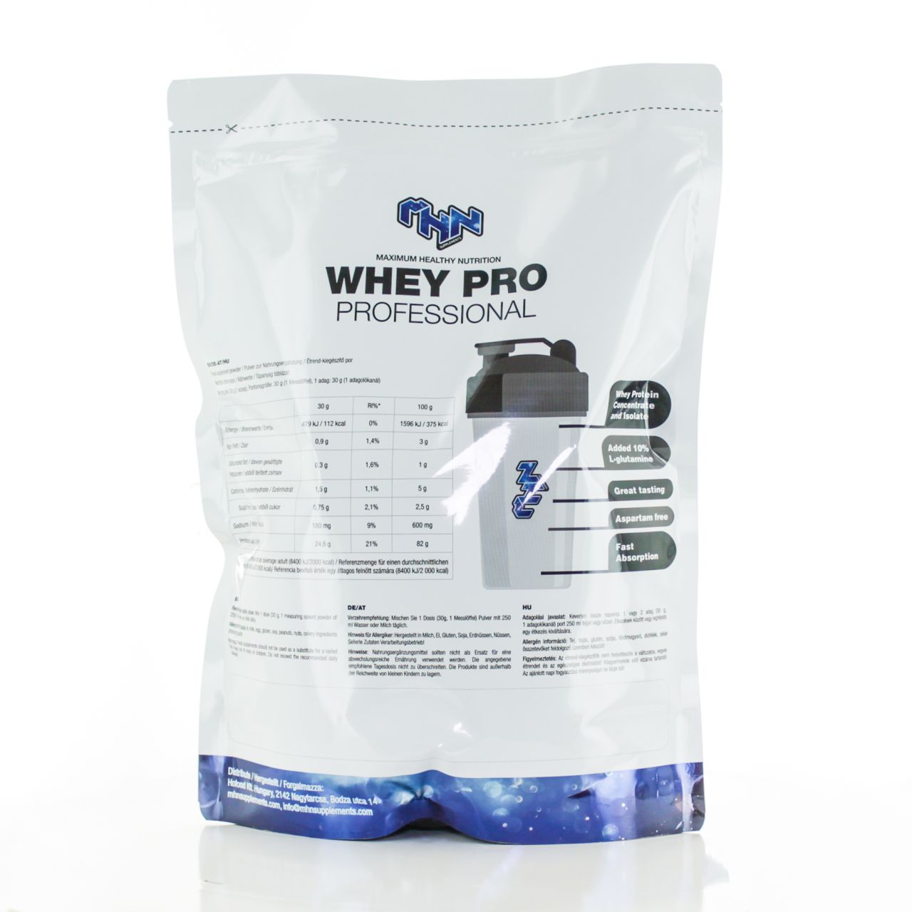 MHN SPORT SUPPLEMENTS - WHEY PRO PROFESSIONAL - 3-AS CSOMAG - 3X1000 G