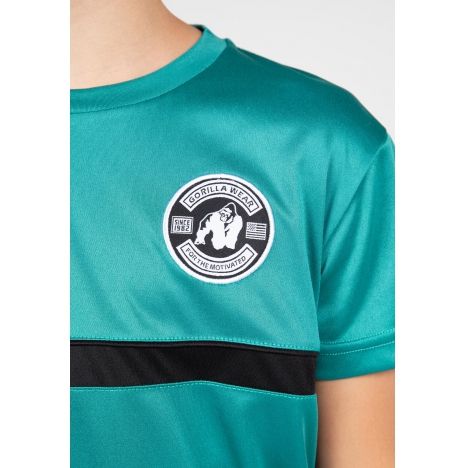 GORILLA WEAR - VERNON KIDS T-SHIRT - GYEREK PÓLÓ - TEAL GREEN/KÉKESZÖLD