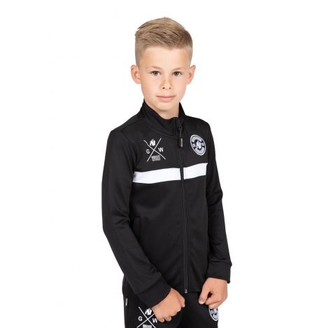 GORILLA WEAR - VERNON KIDS TRACK JACKET - GYEREK PULÓVER - BLACK/FEKETE