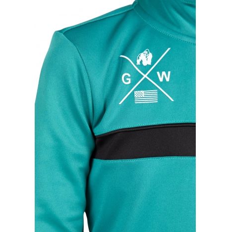 GORILLA WEAR - VERNON KIDS TRACK JACKET - GYEREK PULÓVER - TEAL GREEN/KÉKESZÖLD