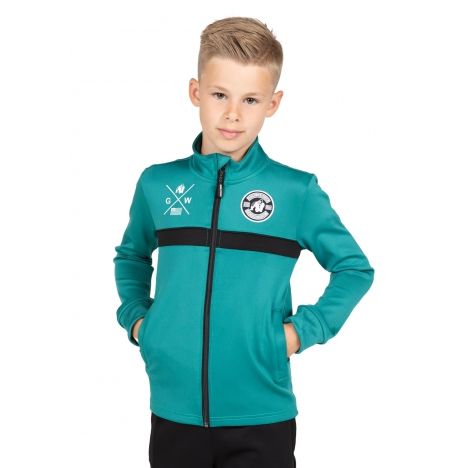 GORILLA WEAR - VERNON KIDS TRACK JACKET - GYEREK PULÓVER - TEAL GREEN/KÉKESZÖLD