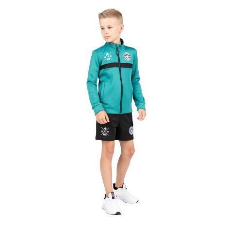 GORILLA WEAR - VERNON KIDS TRACK JACKET - GYEREK PULÓVER - TEAL GREEN/KÉKESZÖLD