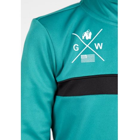 GORILLA WEAR - VERNON KIDS TRACK JACKET - GYEREK PULÓVER - TEAL GREEN/KÉKESZÖLD