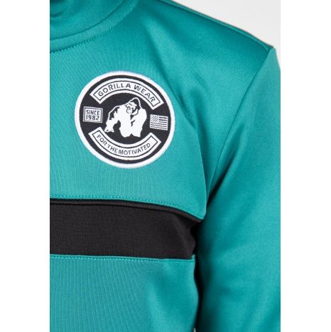 GORILLA WEAR - VERNON KIDS TRACK JACKET - GYEREK PULÓVER - TEAL GREEN/KÉKESZÖLD