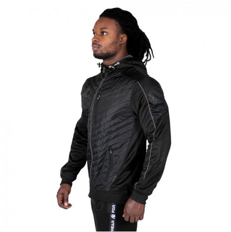 GORILLA WEAR - JEFFERSON FRONT PADDED JACKET - FÉRFI KABÁT - BLACK/FEKETE