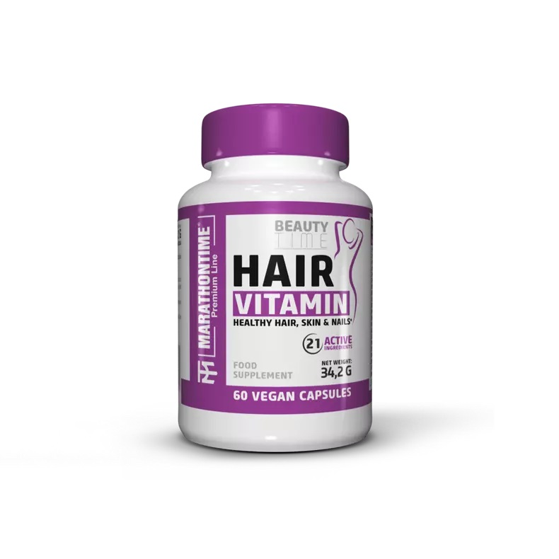 MARATHONTIME - HAIR SKIN - PRÉMIUM HAJVITAMIN 21 ÉRTÉKES ÖSSZETEVŐVEL - 60 KAPSZULA