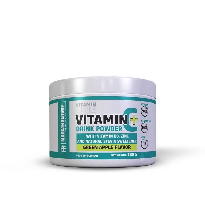 MARATHONTIME - C-VITAMIN ITALPOR - D-VITAMINNAL, CINKKEL ÉS STEVIÁVAL 100 G