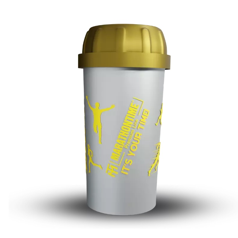 MARATHONTIME - THE RUNNER SHAKER - FEHÉR - ARANY KUPAKKAL - 350 ML