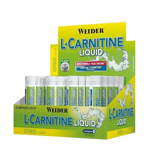 WEIDER - L-CARNITINE LIQUID - FOLYÉKONY L-KARNITIN ITAL - 20X25 ML