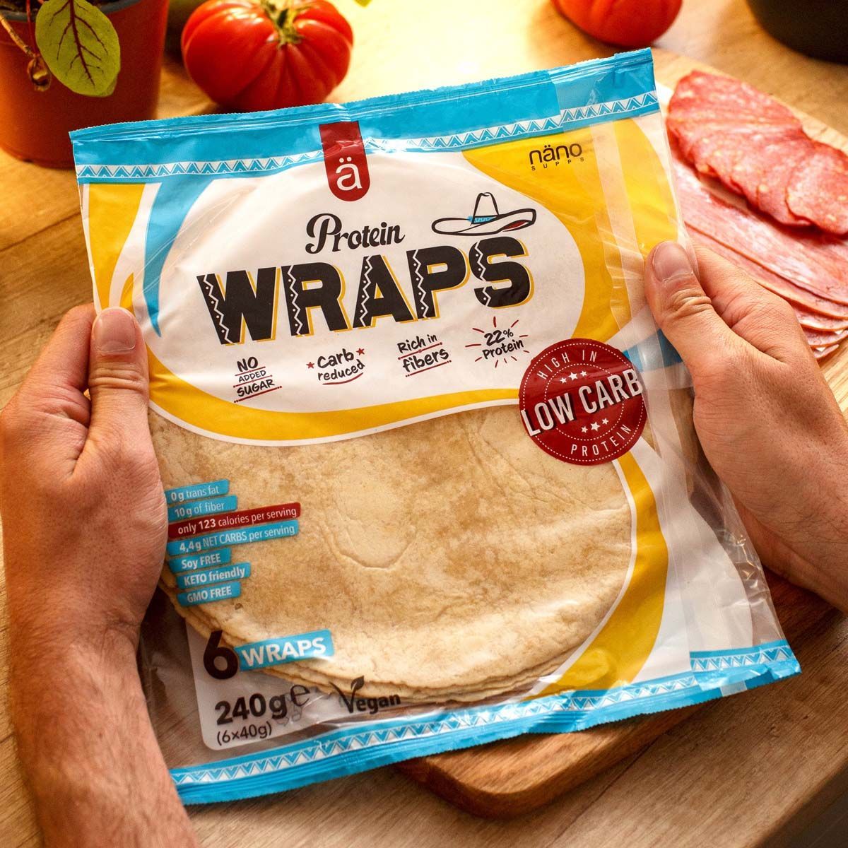 NANOSUPPS - PROTEIN WRAP - MAGAS FEHÉRJETARTALMÚ TORTILLA - 240 G