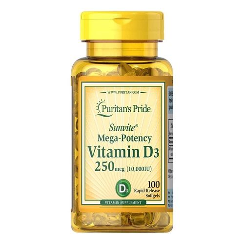 PURITANS PRIDE - VITAMIN D-3 10000 IU - 100 GÉLKAPSZULA