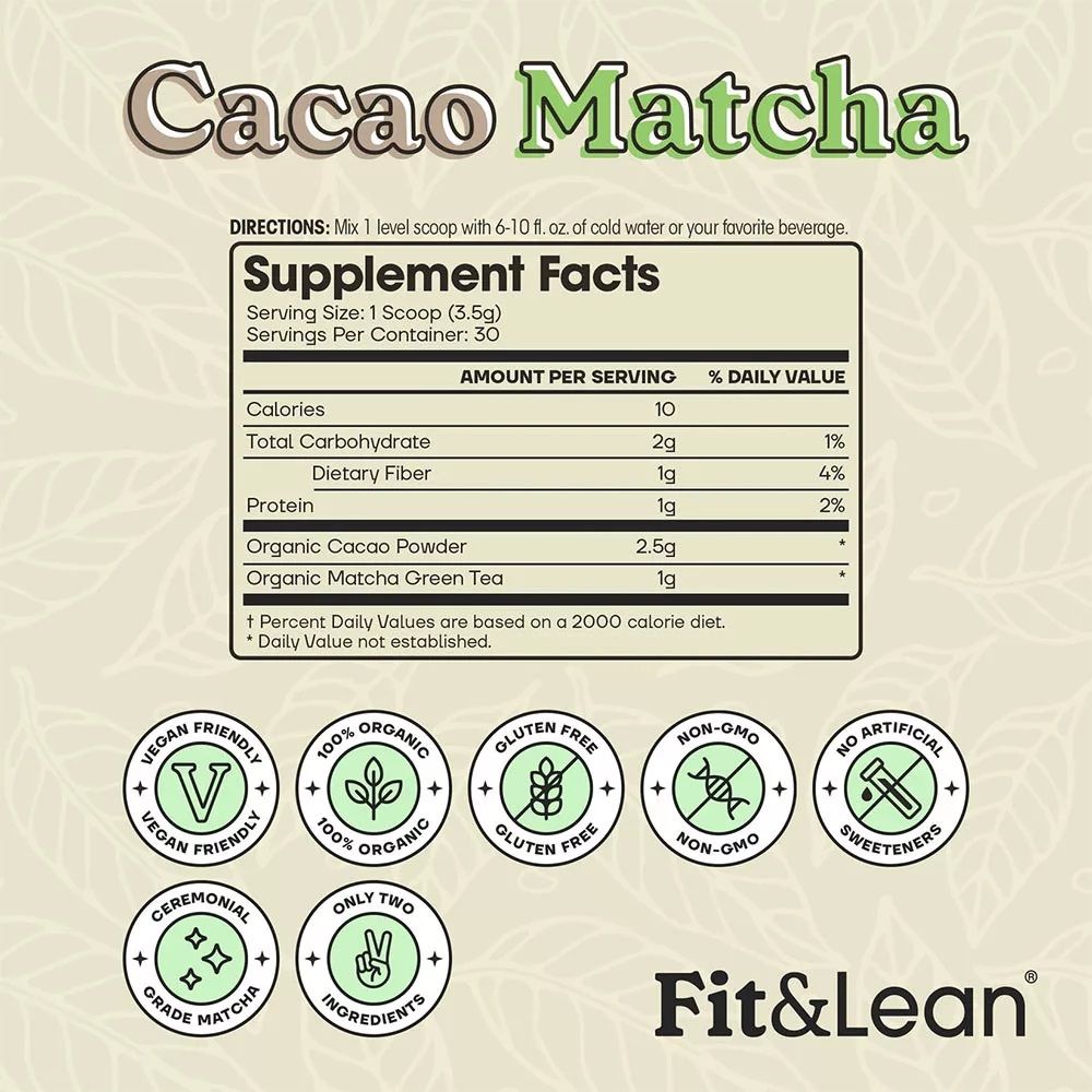 FIT & LEAN - CACAO MATCHA - 105 G