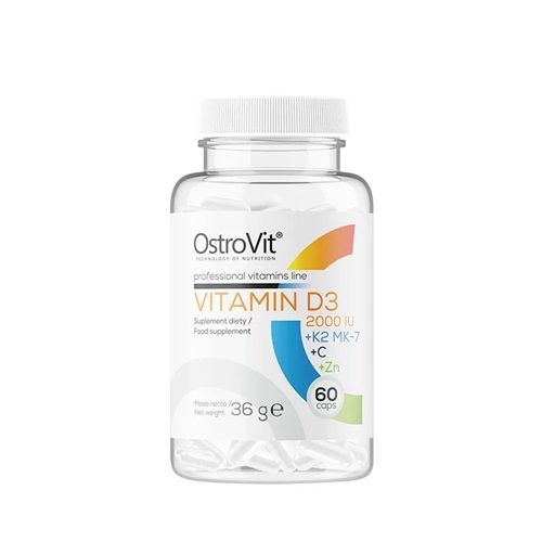 OSTROVIT - D3-VITAMIN 2000 IU+K2 MK-7+C+CINK - 60 KAPSZULA