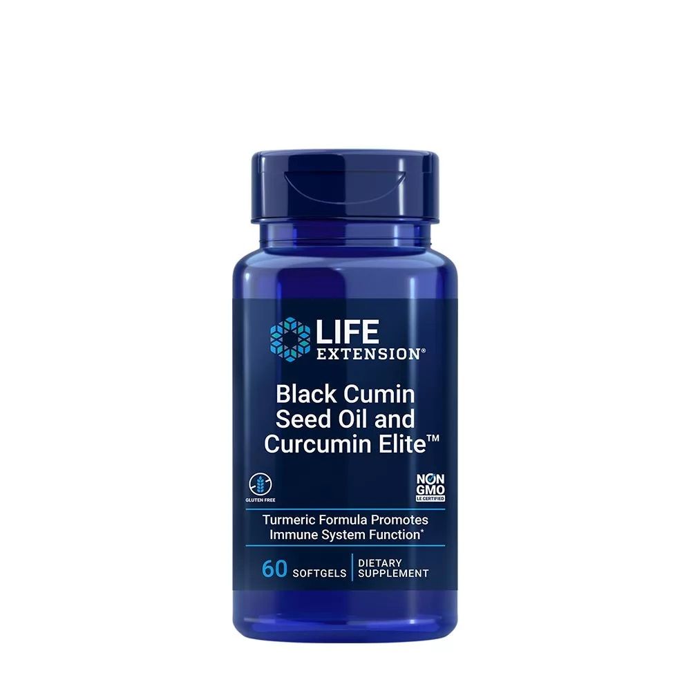 LIFE EXTENSION - BLACK CUMIN SEED OIL AND CURCUMIN ELITE - 60 KAPSZULA