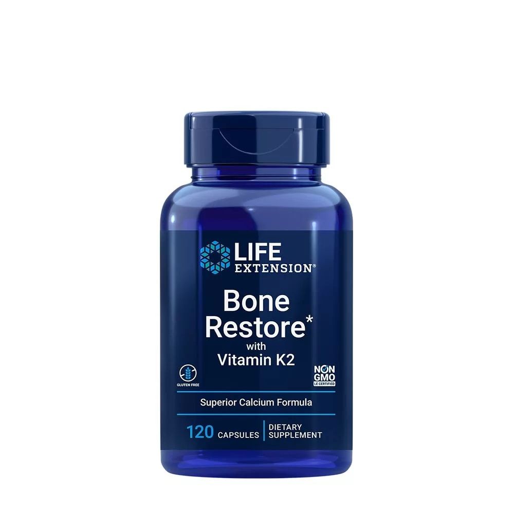 LIFE EXTENSION - BONE RESTORE WITH VITAMIN K2 - 120 KAPSZULA