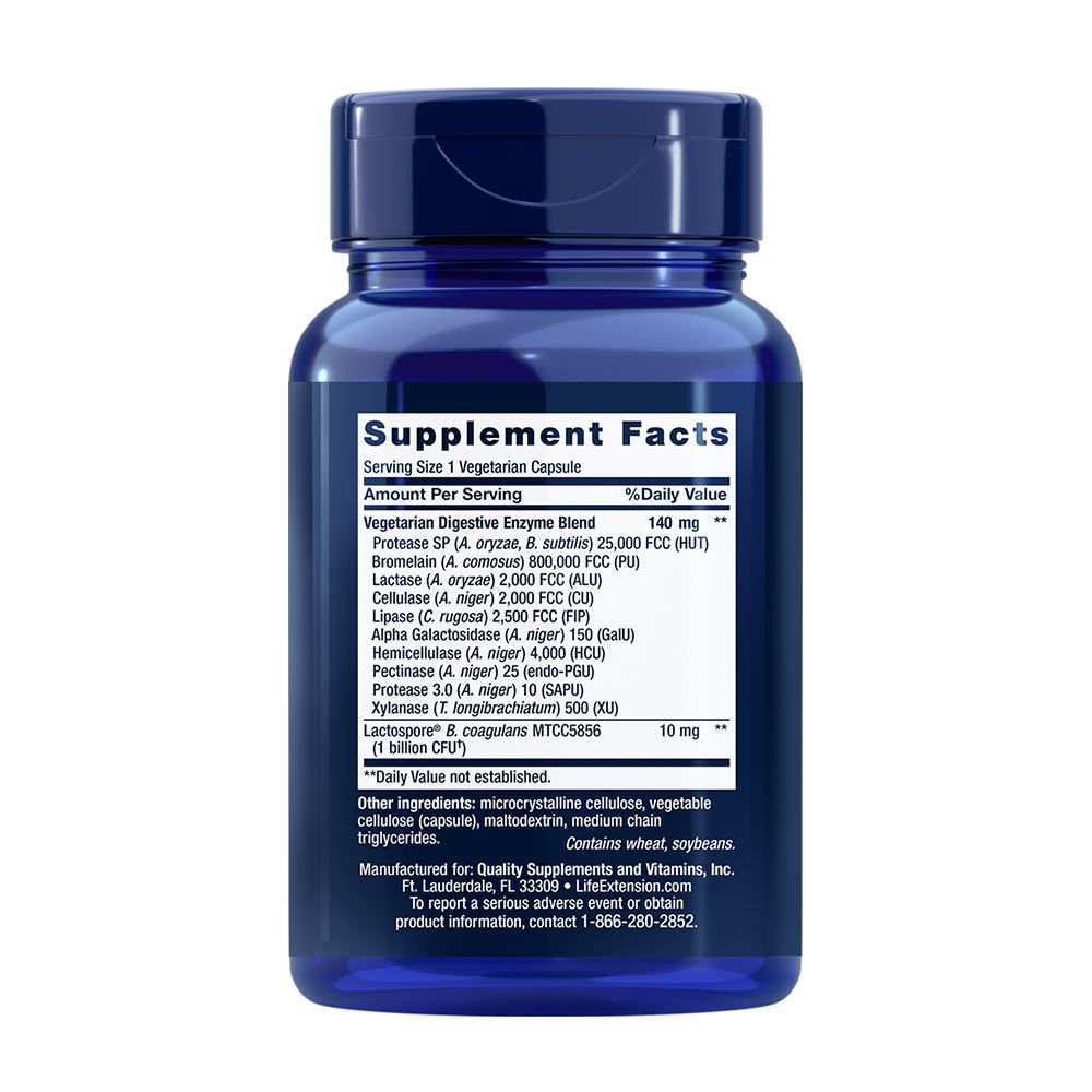 LIFE EXTENSION - ENHANCED SUPER DIGESTIVE ENZYMES AND PROBIOTICS - 60 KAPSZULA