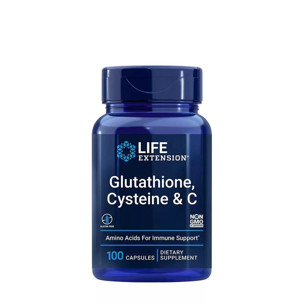 LIFE EXTENSION - GLUTATHIONE, CYSTEINE & C - 100 KAPSZULA