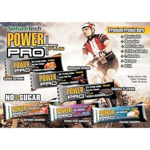 NATURETECH - POWER PRO PROTEIN PLUS PROTEIN BAR - 80 G